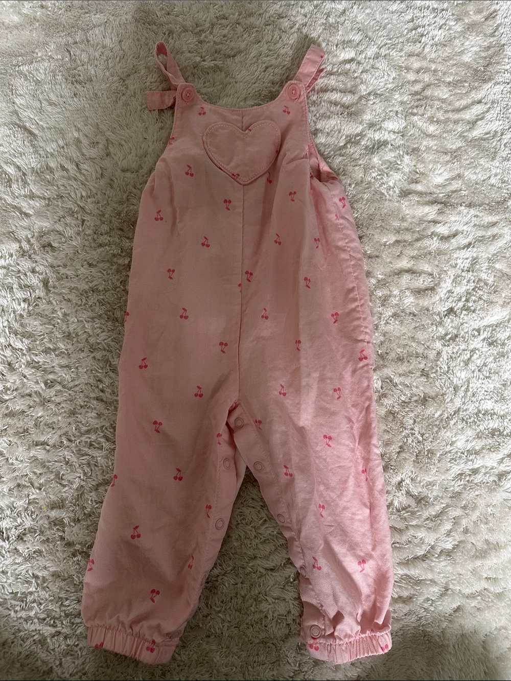 12M Pink One-Piece Overalls